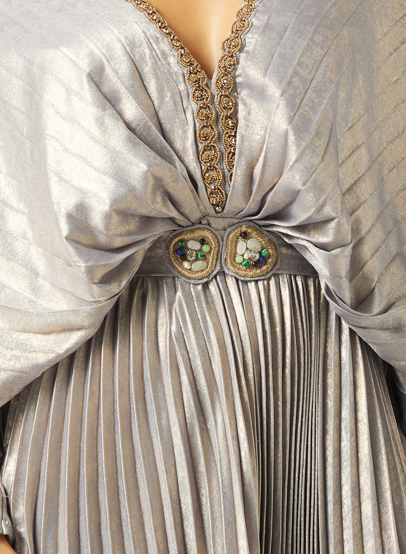 Threadz by Ajooni Embellished Neck Kimono Dress - Image 3